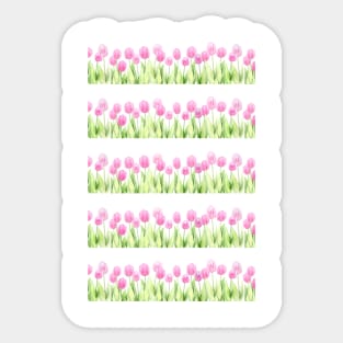 Spring tulip field Sticker